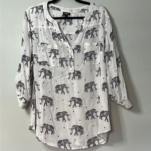 Elephant print blouse